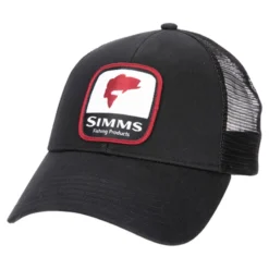 Simms Bass Patch Trucker Black