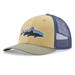 Patagonia Fitz Roy Fish LoPro Trucker Hat Sespe Tan W/Fitz Roy Trout