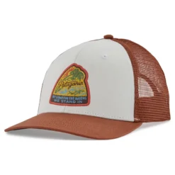 Patagonia Take A Stand Trucker Hat Bayou Badge: White