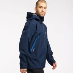 Haglöfs Roc GTX Jacket Men Tarn Blue -Vis Kriebels Verkoop 6046863N5020r 9