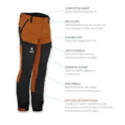 Beyond Nordic Outdoor Pants Burnt Orange -Vis Kriebels Verkoop BN001 M ORANGE Sr 3