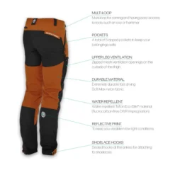 Beyond Nordic Outdoor Pants Burnt Orange -Vis Kriebels Verkoop BN001 M ORANGE Sr 4