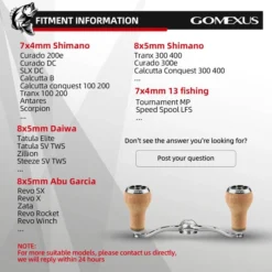 Gomexus Aluminum Double Handle With Cork Knob -Vis Kriebels Verkoop BS100HCA27TNr 6