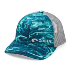 Costa Del Mar Costa Mossy Oak Elements Fishing Camo Mesh Cap Blue