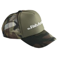 Fish Arrow Mesh Cap Green Camo/White Logo
