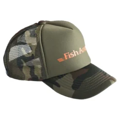 Fish Arrow Mesh Cap Green Camo/Orange Logo