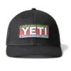 Yeti Rainbow Trout Logo Badge Trucker Hat Black