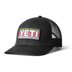 Yeti Rainbow Trout Logo Badge Trucker Hat Black -Vis Kriebels Verkoop H009B 3