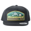 Megabass Trucker Hat Throwback Snapback Black